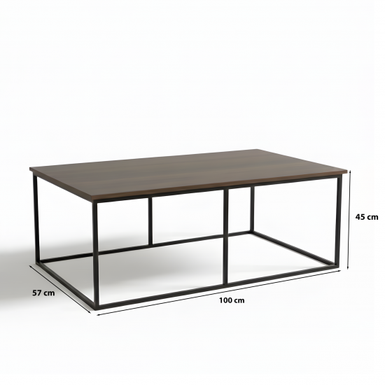 Wood & Metal Table Set - 3 Pcs